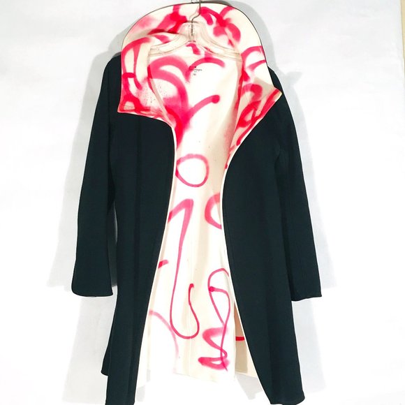 Courrèges Jackets & Blazers - COURREGES PARIS Jacket Coat Custom Couture Black Iconic Runway Scuba Size Large